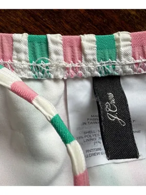 J.Crew Women's One Piece Swimsuit Size 6 Pink Green White Striped thumbnail 4