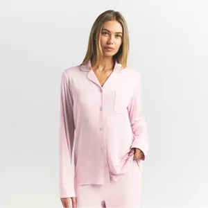 Skims Sleep Long Sleeve Button Up Set In Bloom thumbnail 2