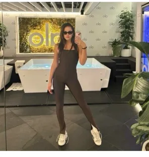 Alo Yoga Airlift Disco Daze Onesie Espresso XXS thumbnail 13