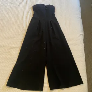 White Fox Black Wide Leg Strapless Jumpsuit thumbnail 3