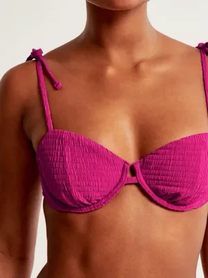 Abercrombie & Fitch Tie-Strap Underwire Bikini Top XXS NWOT thumbnail 5