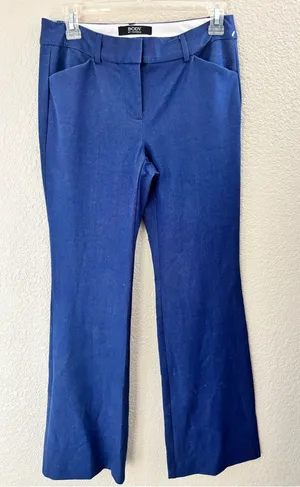 Victoria's Secret Blue Boot-Cut Dress Pants thumbnail 1