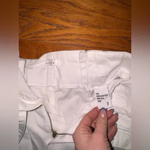 ⭐️eunina White Cropped High-Rise Jeans thumbnail 3