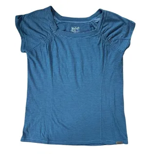 Woolrich Blue and White Thin-Striped Short Sleeve Tee thumbnail 1
