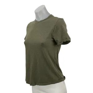 Lululemon Women's Army Green Yoga Short Sleeve Athletic T Shirt Tee Top Size 2 thumbnail 3