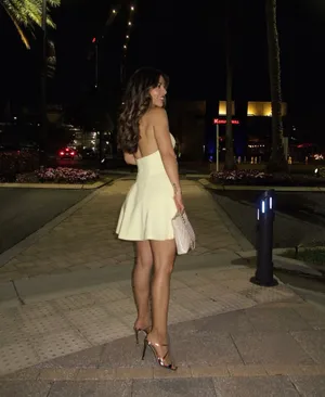 Zara mini halter dress butter yellow evening party wedding dress thumbnail 2