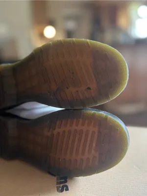 Dr. Martens White‎ Leather Chelsea Boots. Some scratches but soles are perfect. thumbnail 6