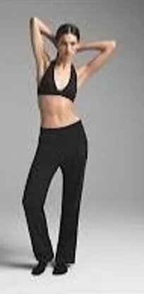 SKIMS Women Lounge Pants XS Black Modal Ribbed High Waisted Flare Leg thumbnail 1