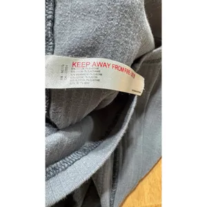 Free People Mock Neck Ribbed Long Sleeve‎ Top Blue Grey Womens Large thumbnail 5
