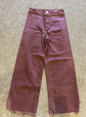 marine fit maroon zara jeans thumbnail 1