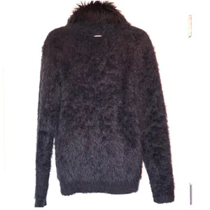 Black Rivet Black‎ Fuzzy Jacket Faux Fur Collar Cozy Winter Layer Small thumbnail 4