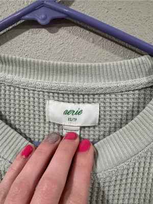 Aerie Waffle Knit Crewneck thumbnail 2