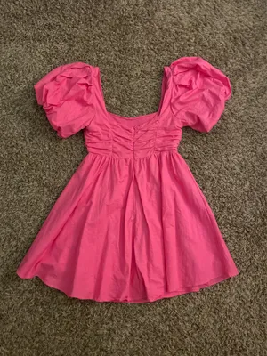 Pink Puff Sleeve Showpo Dress Mini thumbnail 2