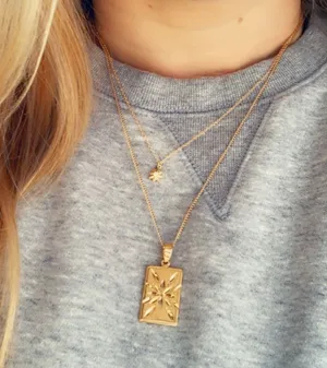 Gold Anise Star Dainty Necklace thumbnail 3
