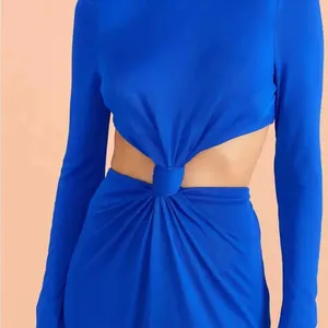 FARM RIO Blue Knot Cut-Out Long Sleeve Maxi Dress‎ thumbnail 5