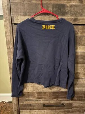 PINK Victoria's Secret Navy WVU Crewneck Sweater thumbnail 4
