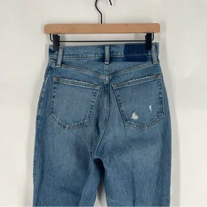 Abercrombie Curve‎ Love The 90s Straight Ultra High Rise Crisscross Waist Jean Size 2 thumbnail 7