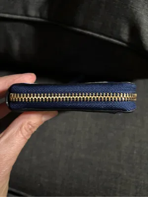 KATE SPADE - 'ANITA' Blue & White Plaid Check Continental Long Full Zip Wallet thumbnail 9