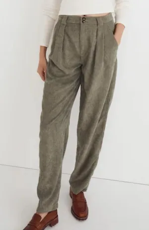 Madewell Corduroy High-Rise Tapered Pants thumbnail 1