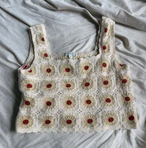Vintage Croquet Crop Tank Top thumbnail 1