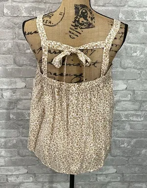 Old Navy Floral Tie Back Tank Top thumbnail 3