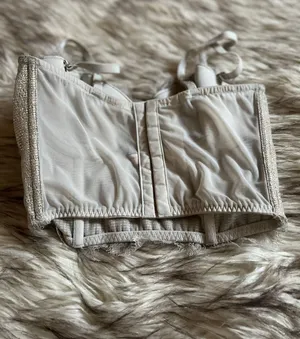 Victoria's Secret gold shimmer bustier bra 34C thumbnail 3
