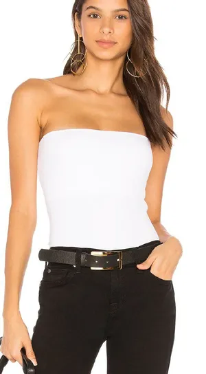 NEW NWT SZ XS white Susana Monaco Fold Over Tube Top Fold Over Tube Top thumbnail 1