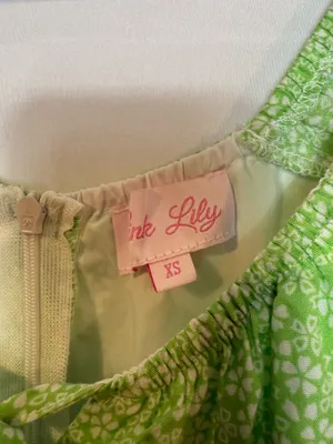 Pink Lily Green Daises Dress thumbnail 3