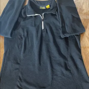 Cabelas Sweater Womens Large Black Fleece Zip Hunting Sweatshirt Jacket Midlayer thumbnail 4