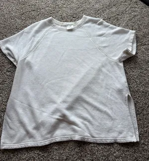 Cream Aerie Oversized Short Sleeve Tee Extra Small thumbnail 1