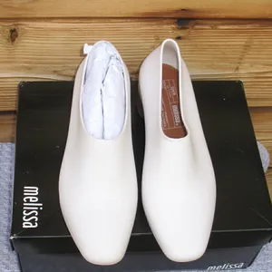 Melissa Womens 6 White Brown Mid Pump Shoes thumbnail 5