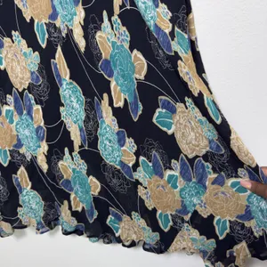 VTG Y2K Women Whimsigoth Fairy Grunge Skirt‎ 16 Black Floral Chiffon Maxi Flowy thumbnail 5