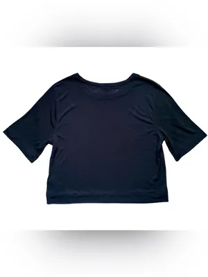 Athleta Breezy Black Serene Modal Blend Relaxed Boxy Top thumbnail 5