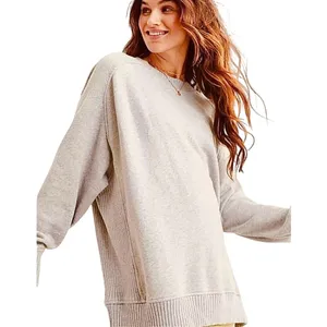 Aerie Cream Oversized Relaxed Sweatshirt thumbnail 1