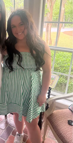Green Stripe dress Size L thumbnail 2