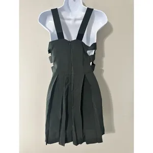 MASON by Michelle‎ Mason Charcoal Grey Cutout Square Neck Skater Mini Dress 4 thumbnail 4