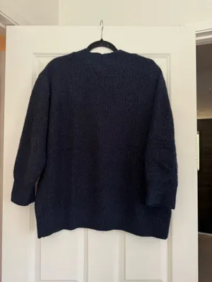 a new day Deep Blue Oversized Cardigan thumbnail 3