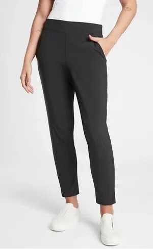 Athleta Black Brooklyn Mid Rise Ankle Pant W2553 Sz 4 Tall thumbnail 1