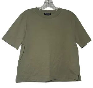 J.Crew Womens Olive Green Cotton Short Sleeve Boxy Crewneck T-Shirt S casual thumbnail 1