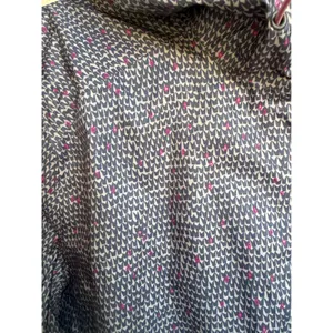 Mountain Hardwear Womens Grey Pink Geometric Print Hooded Rain Jacket Size Large thumbnail 3