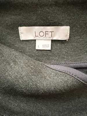 LOFT Olive Wrap Pencil Skirt thumbnail 2