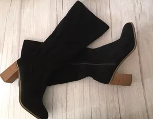 Black Knee High Boots, Size 11 thumbnail 4