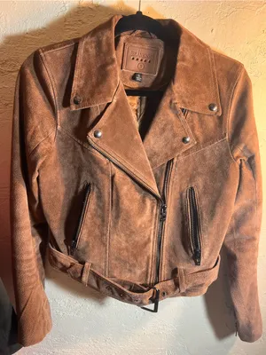 Blank NYC Suede Moto Jacket - Brown thumbnail 2