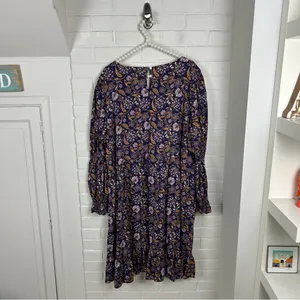 Universal Thread Purple Floral Smocked Dress Size 2X thumbnail 10