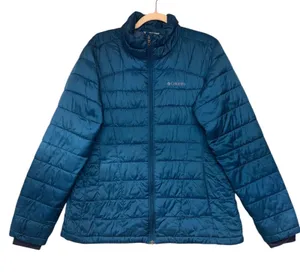 Columbia Thermal Coil Puffer Jacket Large‎ Blue Quilted Full Zip Lightweight L thumbnail 1