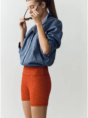 NWT Anthropologie Strut This Eyelet High-Rise Biker Shorts Size XL thumbnail 3