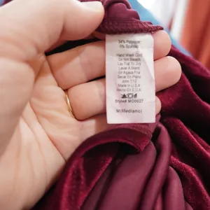 My Bump Maternity Size Medium Velvet Off Shoulder Ruffle Dress Burgundy Bodycon thumbnail 9