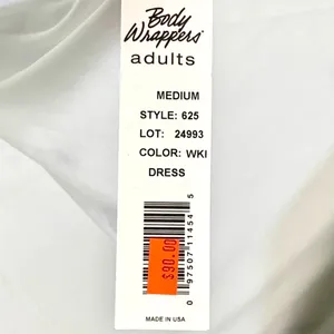 Body Wrappers Praise Dance Dress M White Green Praise Liturgical Worship White thumbnail 8