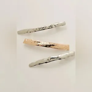 NWT FREE PEOPLE Calling You Barrettes Set Of 3 - Mixed Metal Combo thumbnail 2