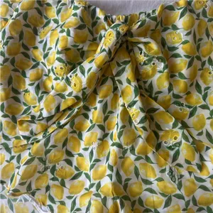 Gianni Bini Womens Harper Tie Front Elastic Waist Eyelet Lemon Print Shorts thumbnail 2